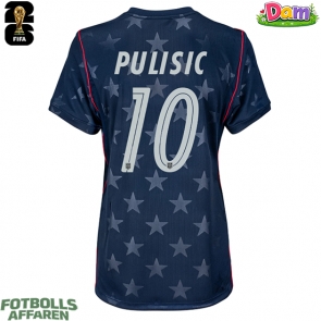 Förenta stater Christian Pulisic #10 Bortatröja Kvinnor VM 2026 Kortärmad